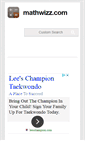 Mobile Screenshot of mathwizz.com