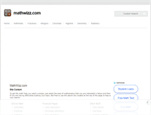 Tablet Screenshot of mathwizz.com